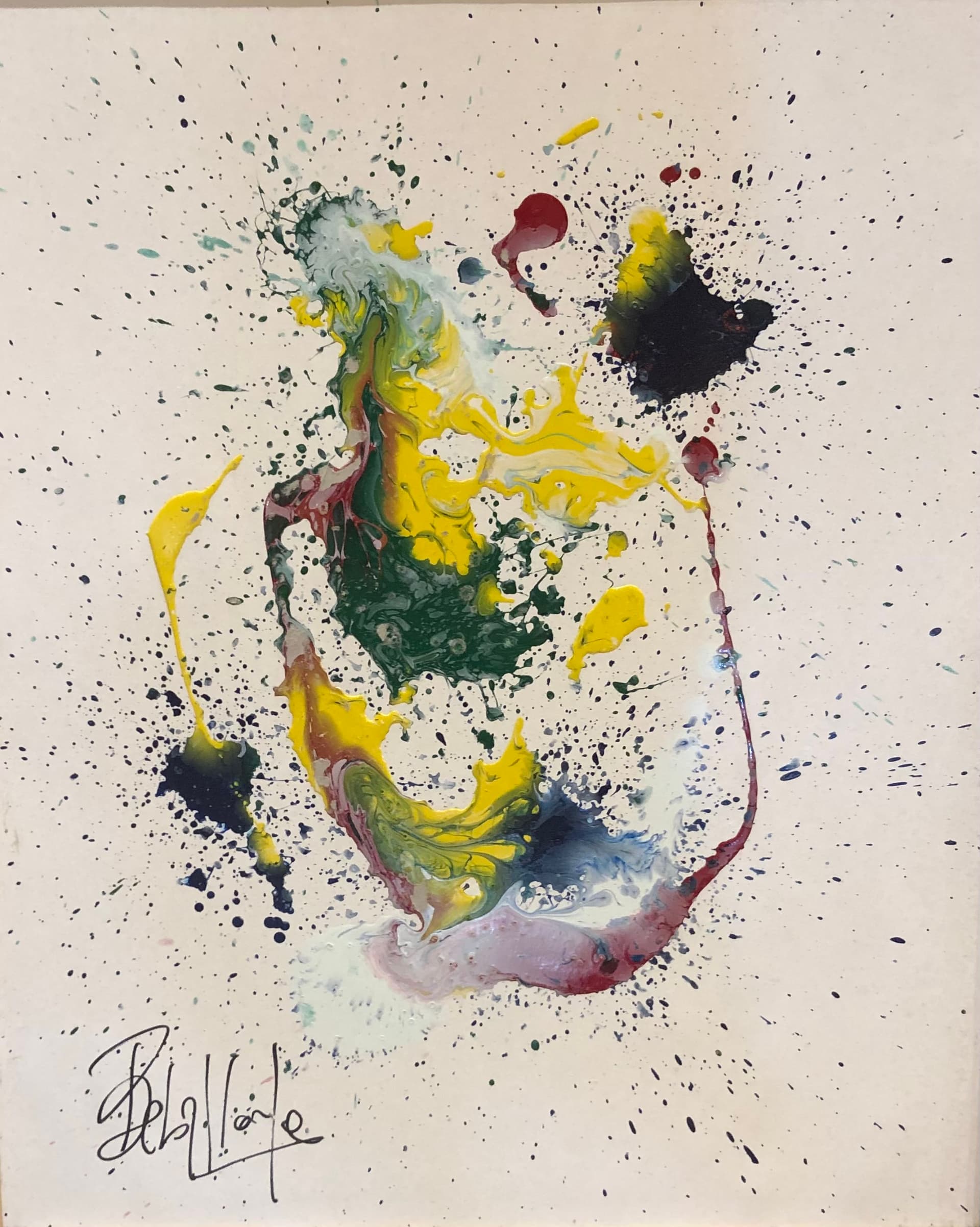 Tableau Abstrait éclaboussures colorées