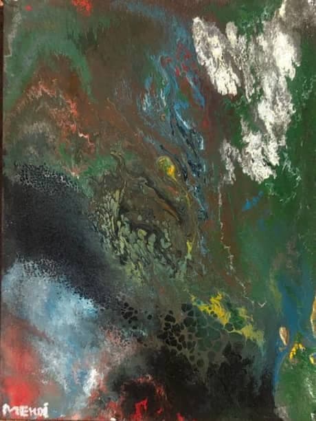 على ثوب في طلاء الزيتي الفن التجريدي الزيتي 41×31 سم