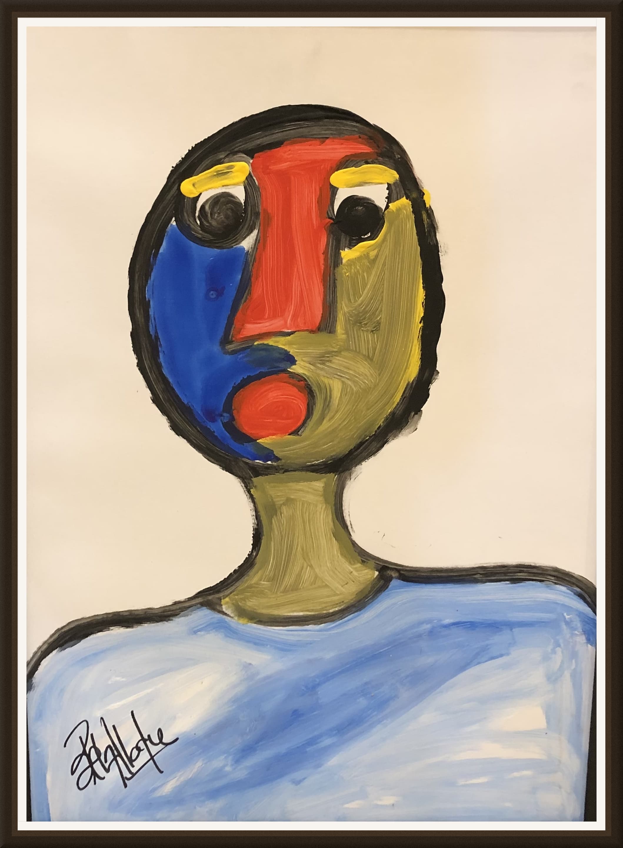 Tableau Abstrait Portrait coloré